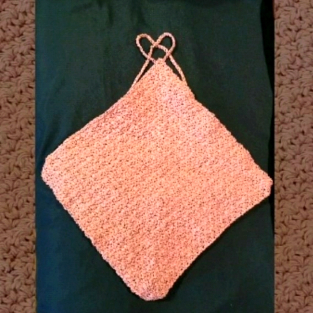 Handmade crochet diamond halter top Lavender color